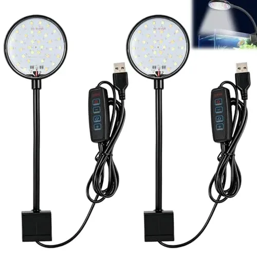 Lampe LED à clip Zuahaly 7 W pour aquarium de 10 à 30 cm