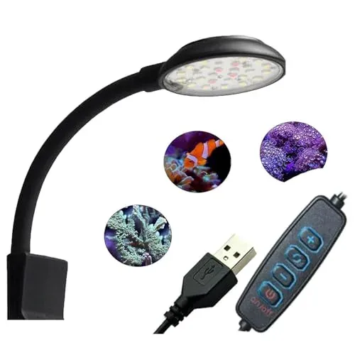 Lampe LED GERUI 7 W à spectre complet pour aquarium de 20 à 40 cm