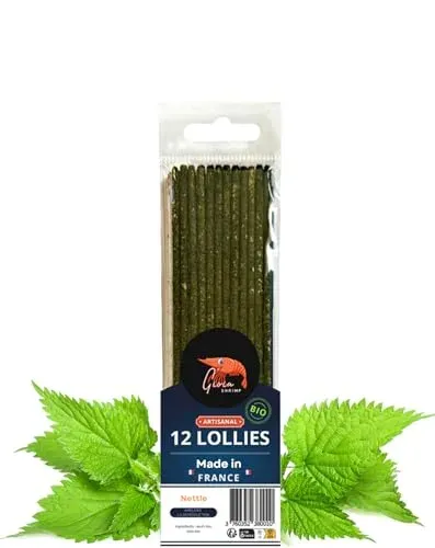 Lollies à l'ortie Gioia Shrimp pour crevettes, lot de 12