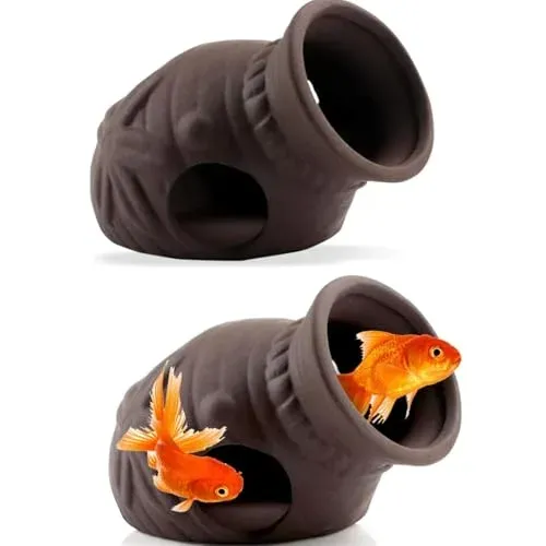 Lot de 2 grottes décoratives ZHjuju pour aquarium