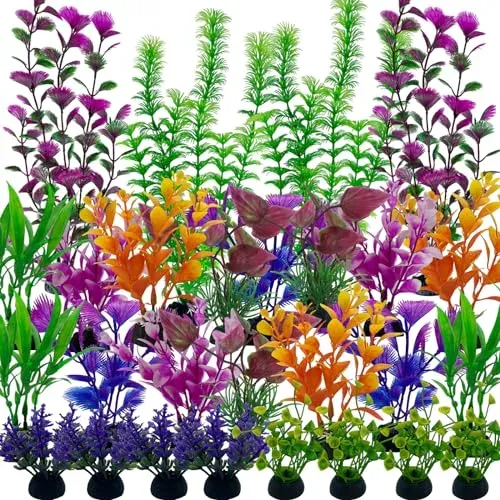 Lot de 27 plantes artificielles PVC pour aquarium