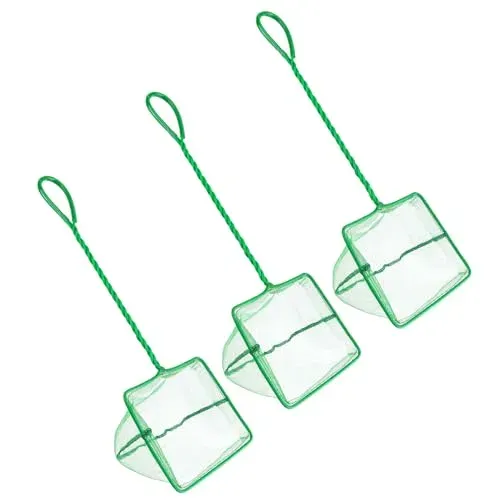 Lot de 3 épuisettes à maille fine TaboSI pour aquarium