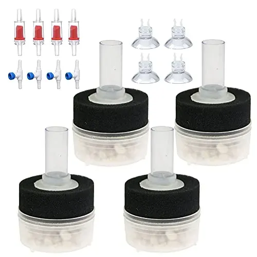Lot de 4 filtres éponge ALEGI pour petits aquariums