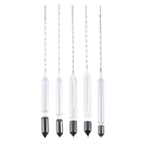 Lot de 5 densimètres en verre Alipis pour eau de mer