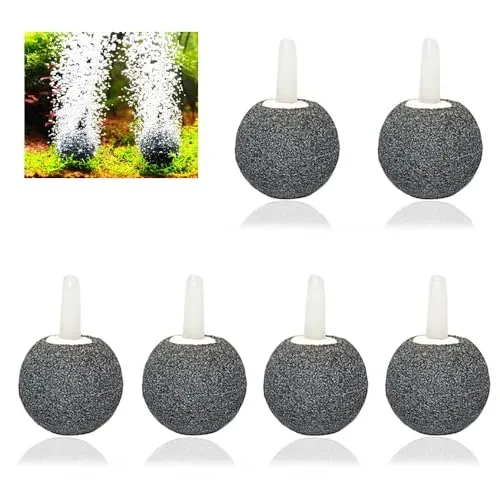 Lot de 6 pierres à air PMTFUMY pour aquarium, 2,5 cm