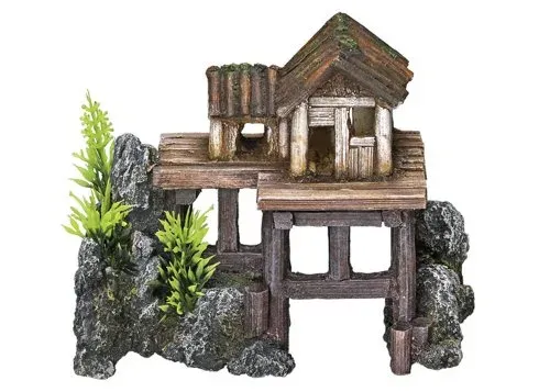 Maison en bois Nobby avec plantes et diffuseur d'air