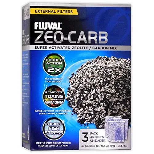 Masse filtrante chimique Fluval Zéo Carb 3 x 150 g