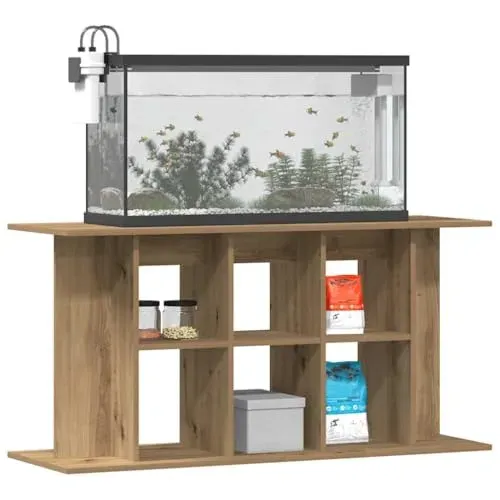 Meuble d'aquarium vidaXL en chêne artisanal 120x40x60 cm