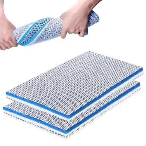 Mousse filtrante UESDU nid d'abeille, lot de 2, 30 x 20 cm