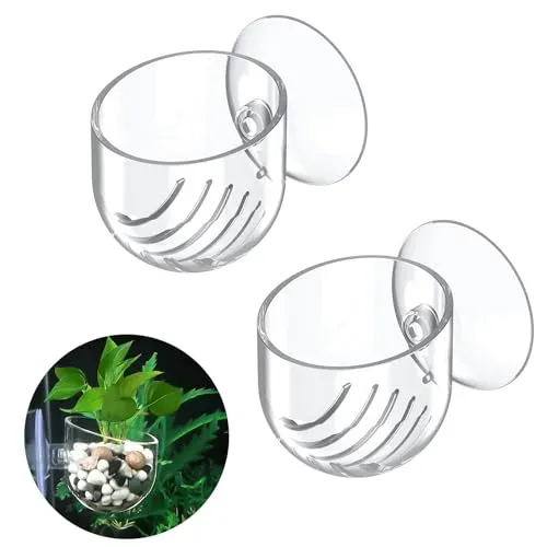 Pawfly lot de 2 supports à ventouse pour plantes d'aquarium