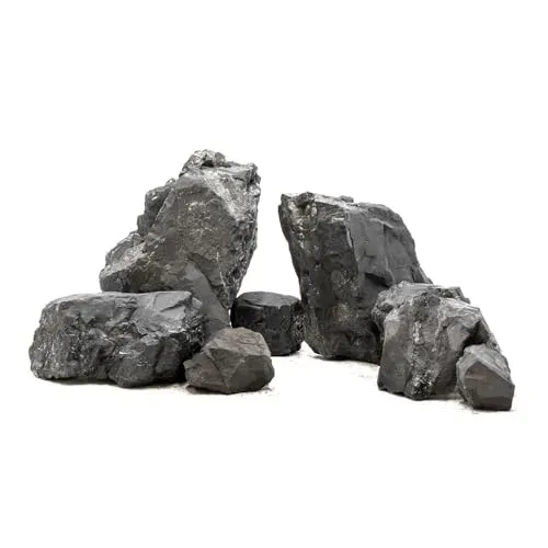 Pierres noires Unocho pour aquascaping, lot de 4 (2,25 kg)