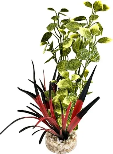 Plante artificielle Lotus Tyrol lestée pour aquarium