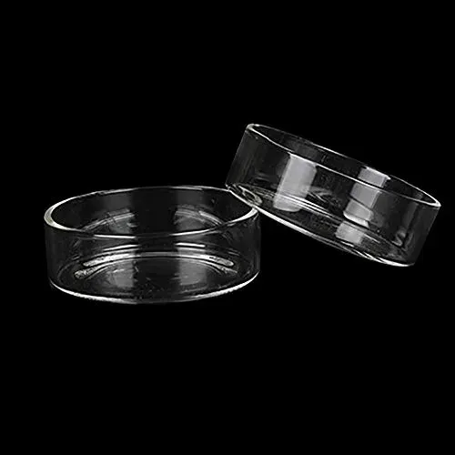 Lot de 3 plats d'alimentation ronds en verre JIHUOO