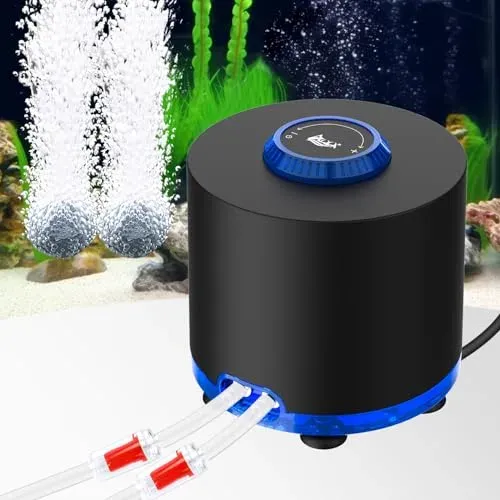 Pompe à air AQQA 3 W à double sortie pour aquarium