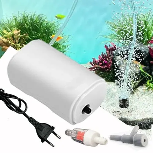Pompe à air GERUI 200 l/h, 2 W, moins de 25 dB, bacs jusqu'à 100 l