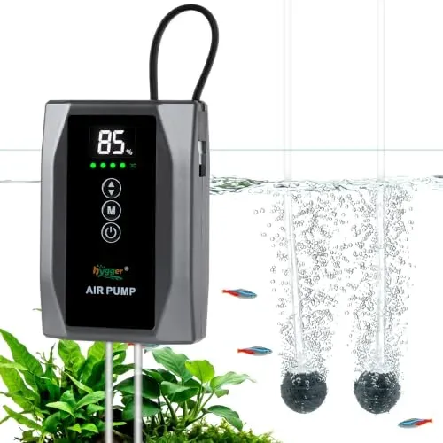 Pompe à air d'aquarium hygger HG309 sur batterie, jusqu'à 374 l