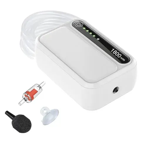 Pompe à air rechargeable LNIDEAS 1800 mAh pour aquarium