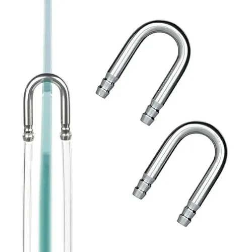Raccords en U inox LINLAN pour tuyau d'air et CO2, lot de 2