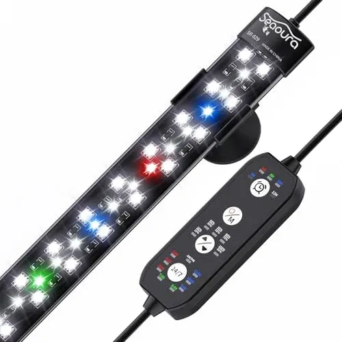 Rampe LED SEAOURA 58 cm à cycle 24/7 pour aquarium