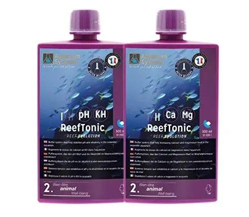 Reef Tonic 1 & 2 : stabilisateur KH et calcium pour bac récifal