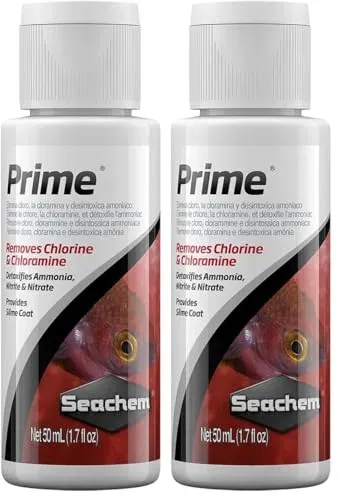 Seachem Prime : conditionneur d'eau concentré, lot de 2 x 50 ml