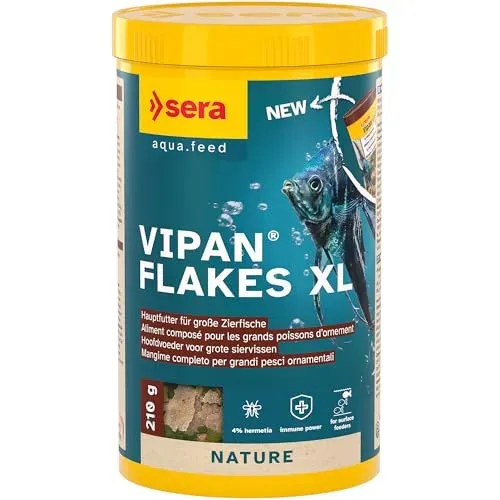 Sera Vipan Nature : gros flocons XL, pot de 1000 ml