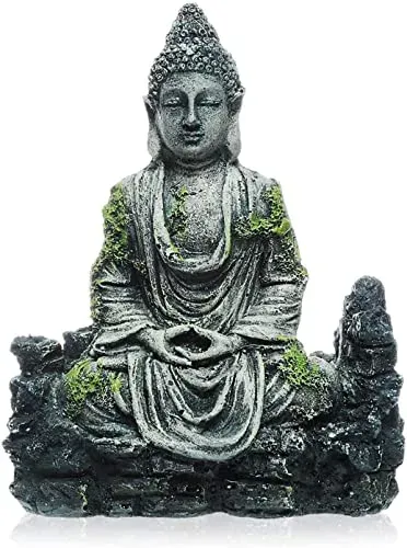 Statue de Bouddha assis Toolzia en résine pour aquarium