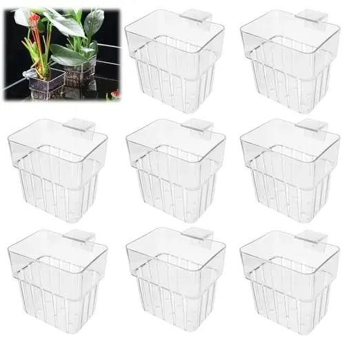 Lot de 8 supports de plantes suspendus en acrylique WANDGU