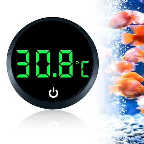 Thermomètre d'aquarium numérique LED à coller WUIOWPPIC