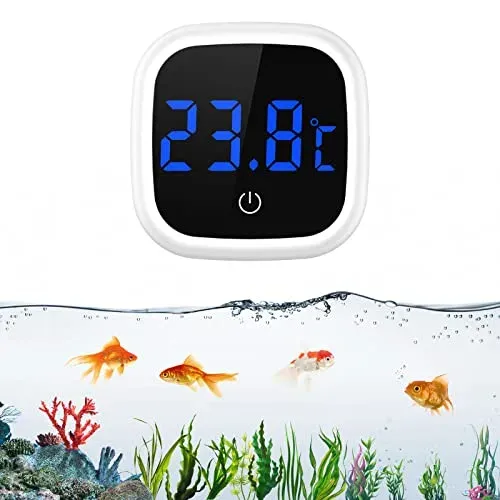 Thermomètre d'aquarium sans fil Brifit à écran tactile LED