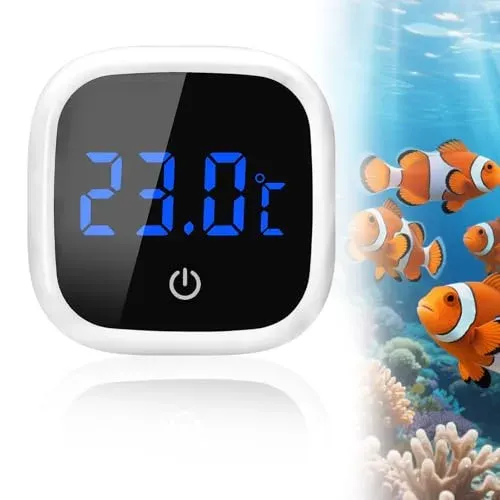 Thermomètre d'aquarium Wowfast à écran LED adhésif