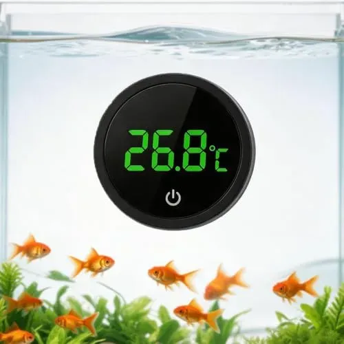 Thermomètre digital Mowpiny à écran LED tactile pour aquarium