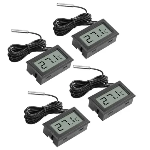Thermomètre numérique LCD à sonde externe (lot de 4)