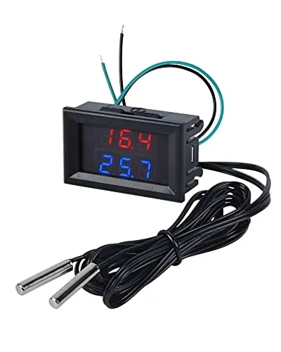 Thermomètre numérique double affichage FBBULES à 2 sondes