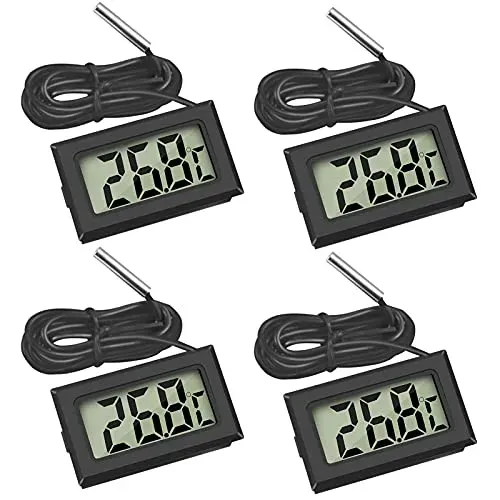 Thermomètre numérique Thlevel à sonde externe, lot de 4