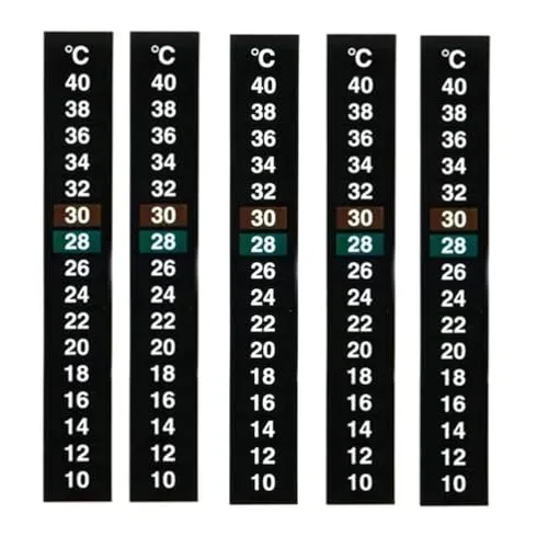 Lot de 10 thermomètres adhésifs pour aquarium, 10 à 40 °C