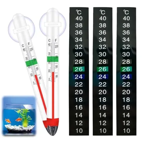Thermomètres aquarium TaimeiMao : 2 verres + 3 autocollants