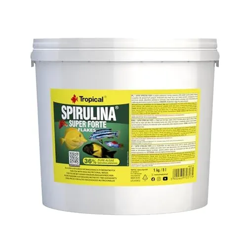 Tropical Super Spirulina Forte 36 %, flocons pour poissons herbivores