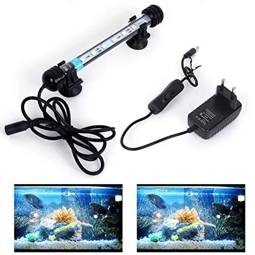 Tube LED RGB étanche 18 cm pour décor d'aquarium