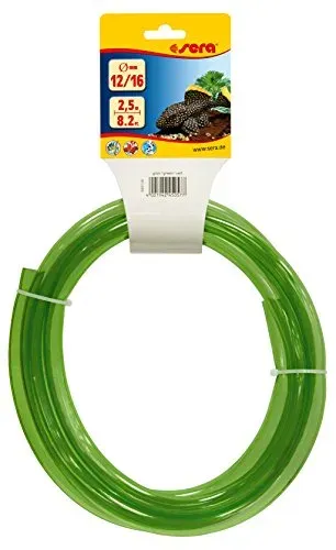 Tuyau flexible Sera 12/16 vert pour aquarium, 2,5 m