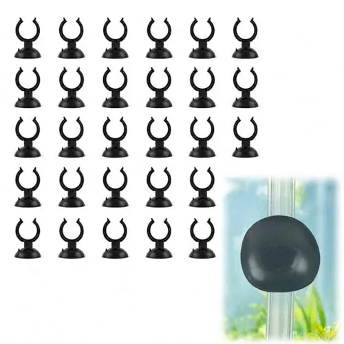 Lot de 30 ventouses clips PVC pour tuyaux d'aquarium